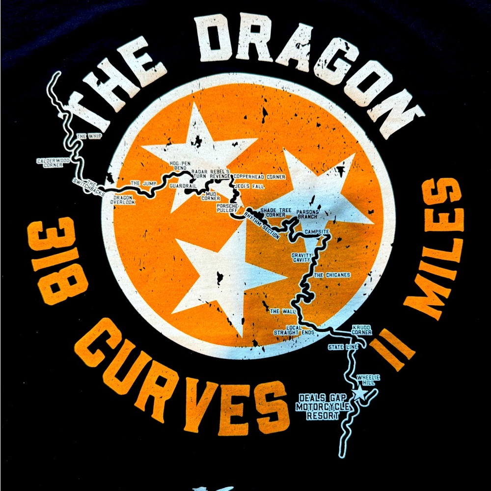 NWT TAIL OF THE DRAGON DEALS GAP NC / L